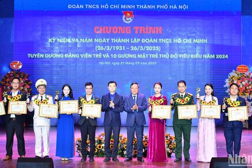 Tuyên dương 91 đảng viên trẻ, 10 Gương mặt trẻ Thủ đô tiêu biểu năm 2024
