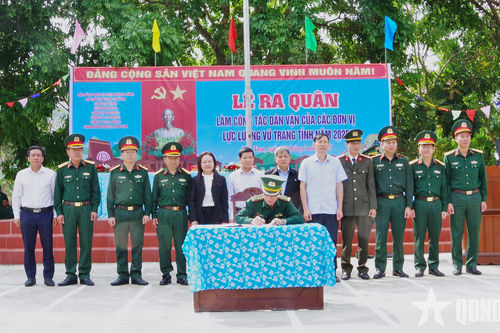 Các đơn vị Quân đội phối hợp xây dựng Nhà rông văn hóa trên địa bàn tỉnh Kon Tum