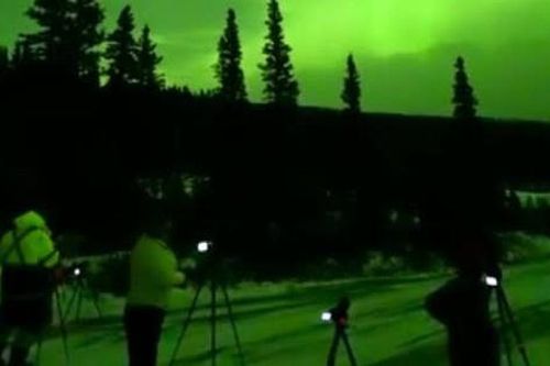 Cực quang bao phủ bầu trời Alaska, tạo nên khung cảnh ngoạn mục