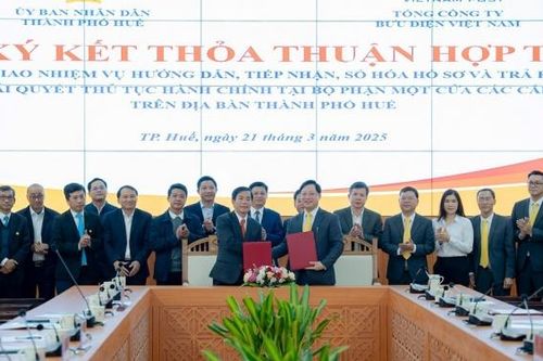 Thành phố Huế ký hợp tác giải quyết thủ tục hành chính với Bưu điện Việt Nam