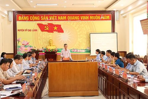 Đoàn công tác Tỉnh ủy làm việc về sắp xếp tổ chức bộ máy và tình hình phát triển kinh tế - xã hội tại huyện Cao Lãnh