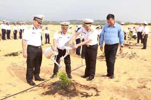 Vùng 4 Hải quân: Triển khai trồng thí điểm bổ sung rừng phủ xanh bán đảo Cam Ranh