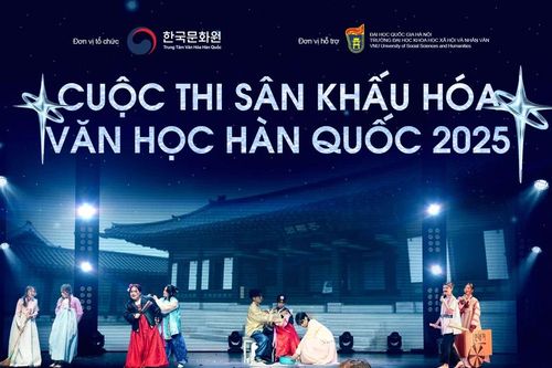 Sinh viên Việt Nam thi diễn kịch văn học Hàn Quốc