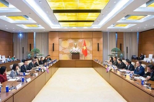 Chủ nhiệm Ủy ban Văn hóa và Xã hội Nguyễn Đắc Vinh tiếp đoàn doanh nghiệp Hoa Kỳ ngành sức khỏe và khoa học đời sống