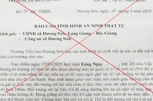 Trường tiểu học vội vàng ra cảnh báo bắt cóc khiến người dân gây hoang mang