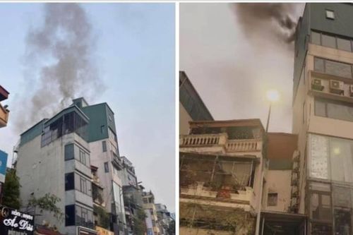 Phong tỏa nhiều tuyến đường vì đám cháy trên phố Bạch Mai