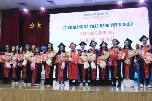Trường ĐH Cửu Long trao bằng tốt nghiệp cho gần 350 tân cử nhân