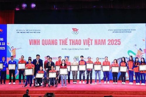 Vinh quang Thể thao Việt Nam 2025: Vinh danh nhiều gương mặt thể thao tiêu biểu