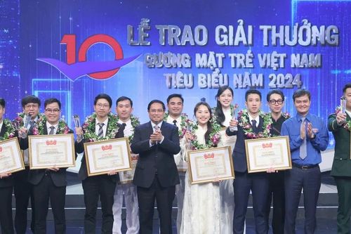 Trao giải thưởng cho 10 Gương mặt trẻ Việt Nam tiêu biểu năm 2024