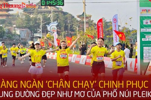 Hàng ngàn 'chân chạy' chinh phục cung đường đẹp như mơ của phố núi Pleiku