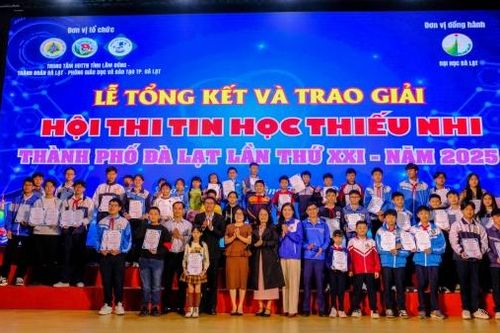 Trao 121 giải tại Hội thi Tin học thiếu nhi thành phố Đà Lạt lần thứ XXI