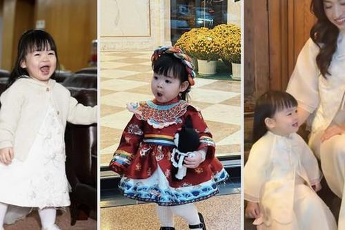 Diện đầm công chúa đáng yêu như con gái Đỗ Mỹ Linh