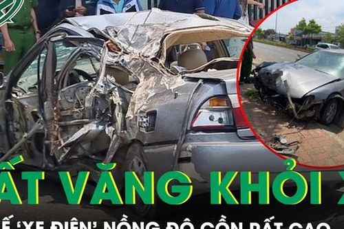 'Xe điên' tông vào lề đường, 2 người hất văng khỏi xe: Tài xế có nồng độ cồn cao ngất ngưởng