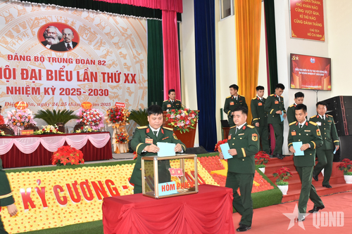 Đại hội Đảng bộ Trung đoàn 82, nhiệm kỳ 2025 - 2030