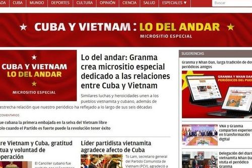 Báo Granma ra mắt chuyên trang đặc biệt kỷ niệm 65 năm thiết lập quan hệ ngoại giao Việt Nam-Cuba