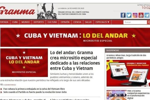 Báo Granma ra mắt chuyên trang đặc biệt kỷ niệm 65 năm Việt Nam-Cuba