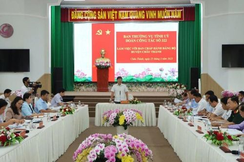 Bí thư Tỉnh ủy Lê Quốc Phong làm việc với Ban Thường vụ Huyện ủy Châu Thành về công tác sắp xếp tổ chức bộ máy, phát triển kinh tế - xã hội