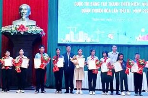 35 đề tài đạt giải cuộc thi sáng tạo thanh thiếu niên, nhi đồng quận Thuận Hóa lần thứ nhất