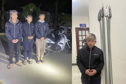 Bắt tại chỗ 3 thanh niên mang 6 giáo nhọn đi đánh nhau