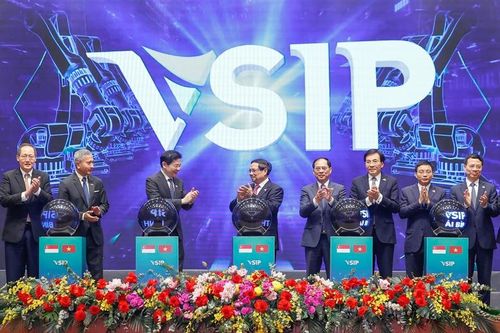 Hai Thủ tướng Việt Nam, Singapore cùng khởi công khu công nghiệp VSIP Thái Bình