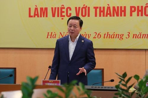 Phó Thủ tướng Trần Hồng Hà làm việc với TP. Hà Nội về 3 nhiệm vụ quan trọng, cấp bách