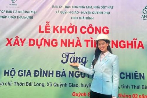 An Ngọc Yêu Nông Sản tài trợ xây dựng nhà tình nghĩa cho bà Nguyễn Thị Chiên tại Quỳnh Giao, Quỳnh Phụ, Thái Bình
