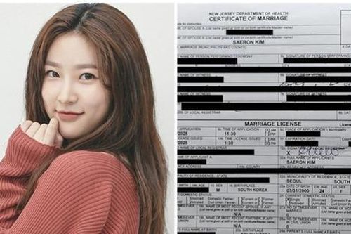 Lộ giấy chứng nhận kết hôn của Kim Sae Ron