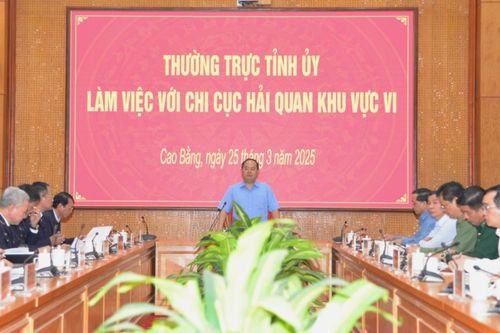 Thường trực Tỉnh ủy làm việc với Chi cục Hải quan Khu vực VI