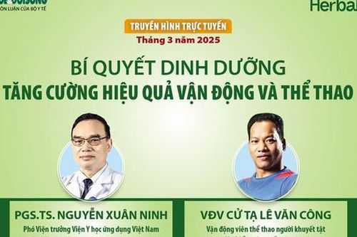 Truyền hình trực tuyến: Bí quyết dinh dưỡng tăng cường hiệu quả vận động và thể thao