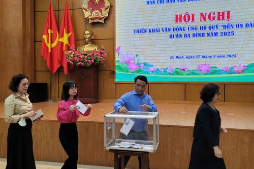Quận Ba Đình vận động 2 tỷ đồng cho Quỹ Đền ơn đáp nghĩa