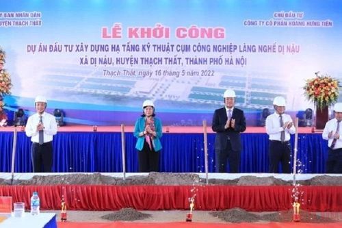 Đẩy nhanh tiến độ giải phóng mặt bằng 4 dự án hạ tầng cụm công nghiệp tại Thạch Thất
