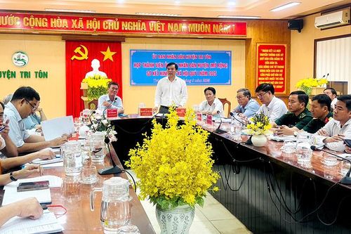 UBND huyện Tri Tôn sơ kết kinh tế - xã hội quý I năm 2025