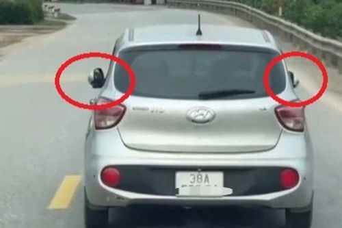 Xôn xao clip ô tô không mở gương chiếu hậu vẫn chạy 'phe phé' trên quốc lộ