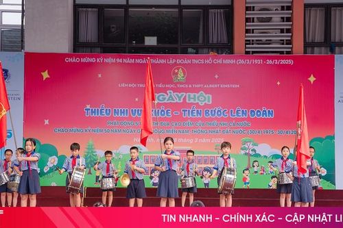 Học sinh Albert Einstein vui ngày hội 'Thiếu nhi vui khỏe - Tiến bước lên Đoàn'
