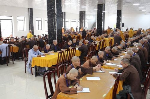 Giới tử tham gia kỳ khảo hạch chính thức của Ban Kiến đàn Đại giới đàn Trí Tấn