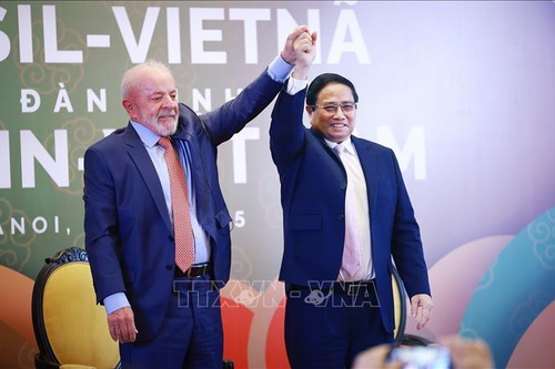 Thủ tướng Phạm Minh Chính và Tổng thống Lula da Silva dự Diễn đàn Kinh tế Việt Nam - Brazil