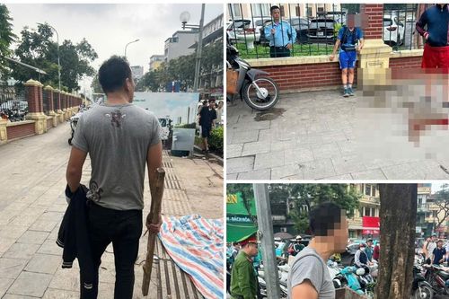 Khống chế đối tượng tâm thần đánh bị thương người đi đường Hà Nội