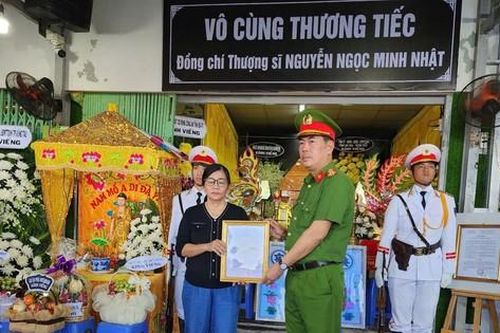 Cấp bằng Tổ quốc ghi công cho chiến sĩ cảnh sát cơ động ở Bà Rịa - Vũng Tàu