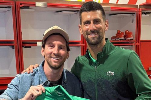 Djokovic chiến thắng với Messi cổ vũ, chờ danh hiệu 100 ở Miami Open