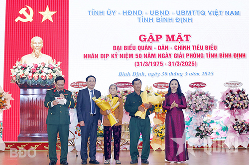Tỉnh Bình Định gặp mặt, tri ân các thế hệ quân - dân - chính nhân kỷ niệm 50 năm Ngày giải phóng tỉnh