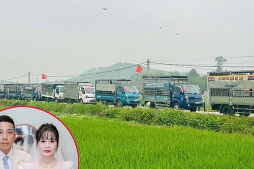 Chú rể ở Nghệ An dẫn đoàn 15 xe tải đi đón dâu gây xôn xao