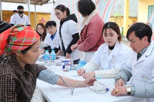Hơn 100 y, bác sĩ, tình nguyện viên tham gia khám và phát thuốc miễn phí tại Hòa Bình