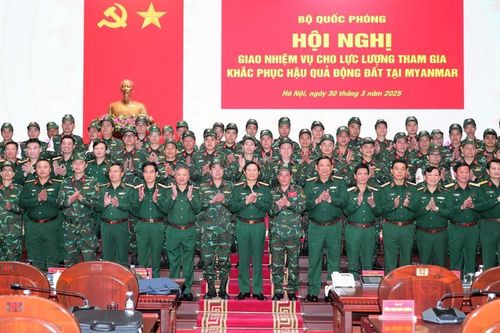 Giao nhiệm vụ cho lực lượng tham gia khắc phục hậu quả động đất tại Myanmar