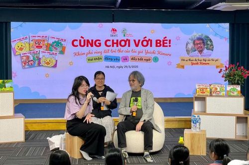 Tác giả người Nhật Bản Yuichi Kimura giao lưu với độc giả nhí Việt Nam