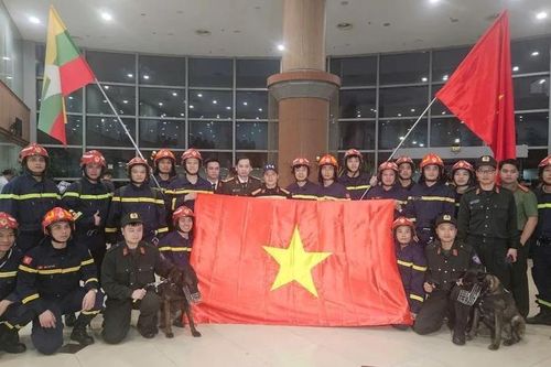 Đội cứu hộ, cứu nạn Việt Nam đã đến Myanmar
