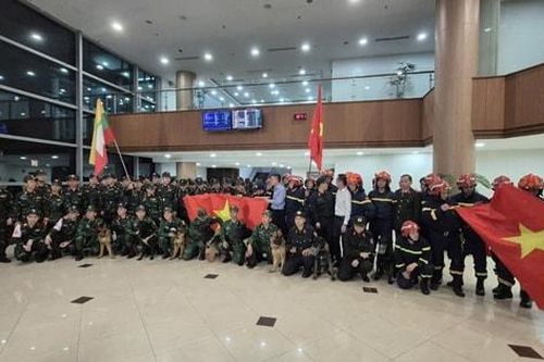 Đội cứu hộ, cứu nạn Việt Nam đã tới Myanmar