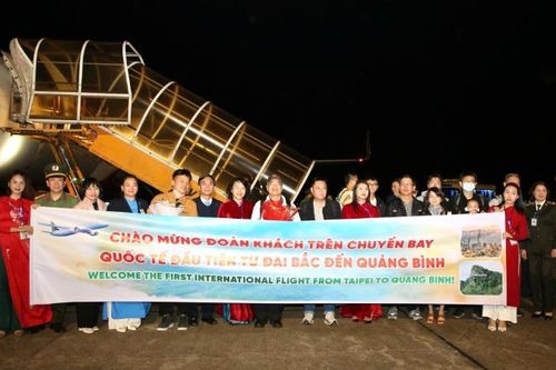 Quảng Bình đón chuyến bay quốc tế đầu tiên đến từ Đài Bắc (Đài Loan-Trung Quốc)