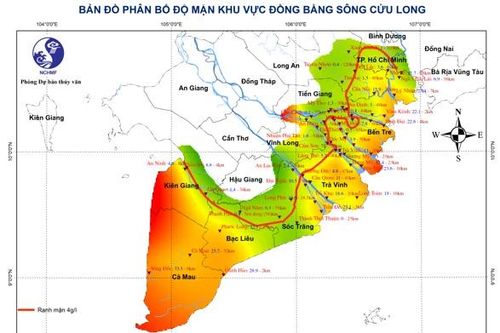 Nam bộ đón nhận tổ hợp triều cường, xâm mặn và mưa dông trái mùa