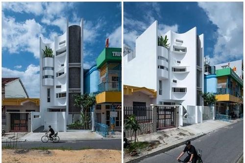 Nhà phố 'khoác đường cong mềm mại' khác lạ giữa Đà thành