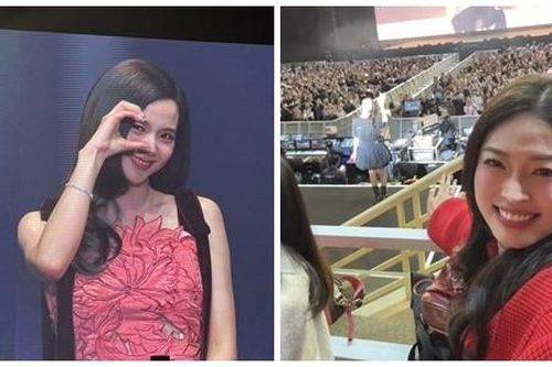 Á hậu Phương Nga nhiệt tình 'đu idol' fanmeeting Jisoo
